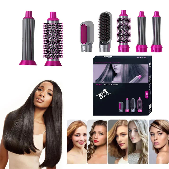 5-in-1 Electric Hair Dryer Brush & Hot Air Styler