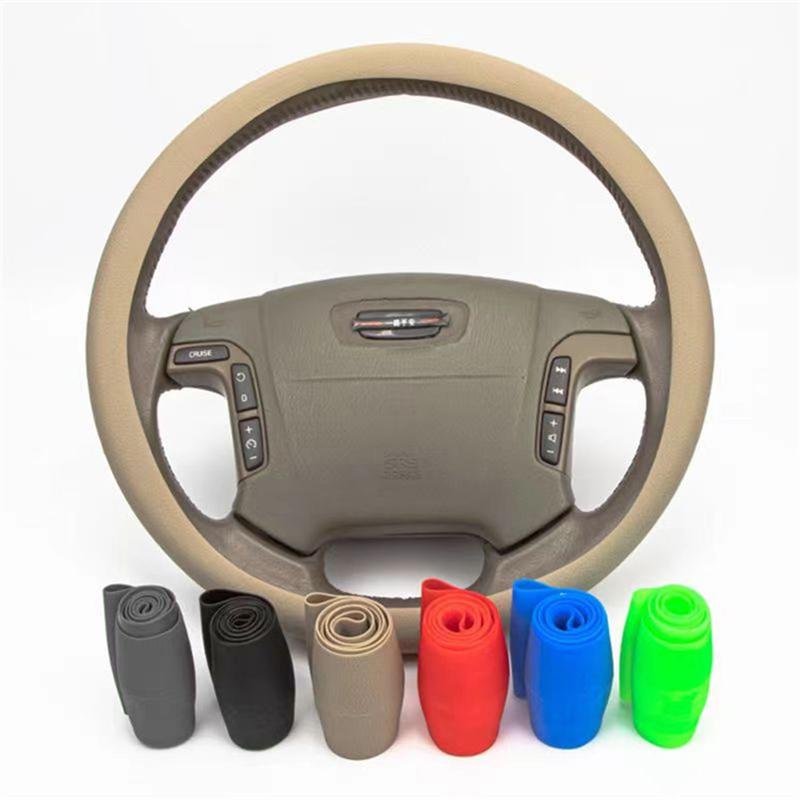 Car Silicone Steering Wheel Elastic Glove Cover