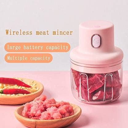 USB Wireless Electric Garlic Masher - Vegetable, Chili, Meat Grinder