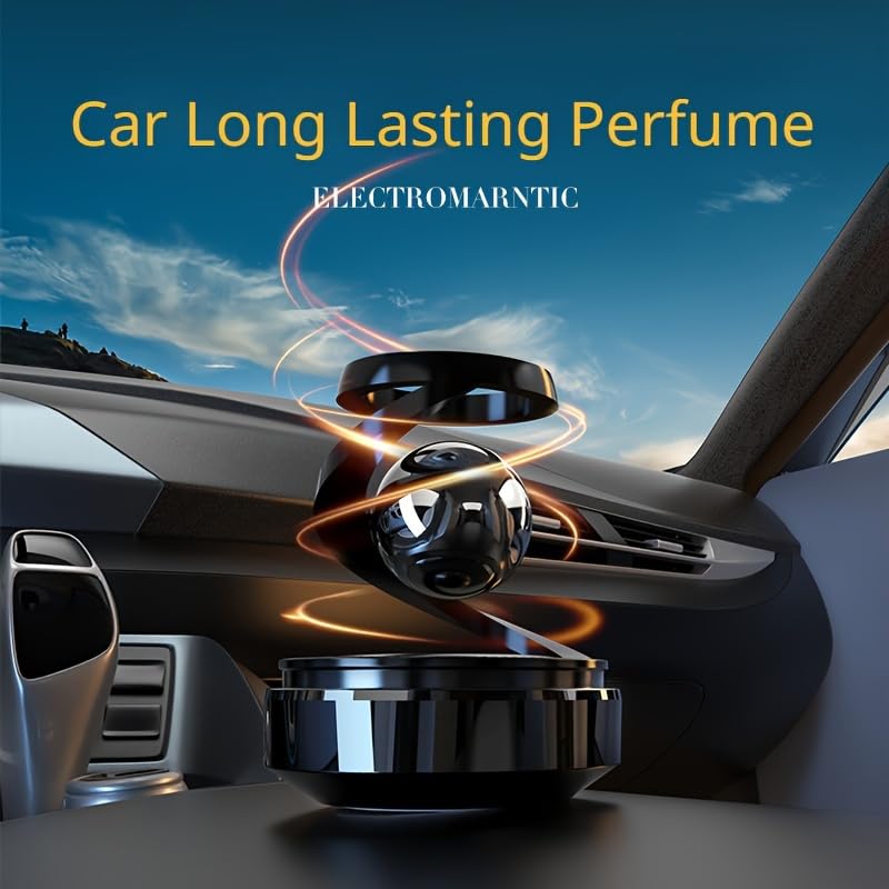 Star Solar Powered Levitating Ball Air Freshener for Car Dashboard