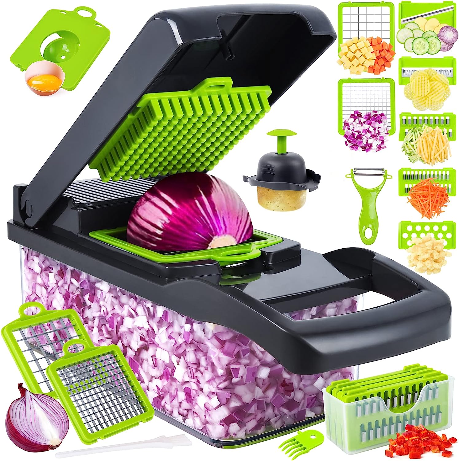 Multifunctional Vegetable Slicer Cutter & Shredder with Basket