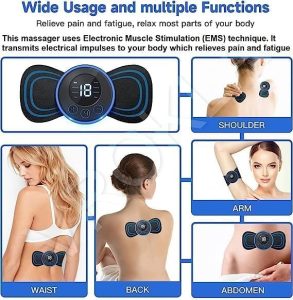 Mini Body Massager Pulse Neck Pain Relief EMS Butterfly Body Massager