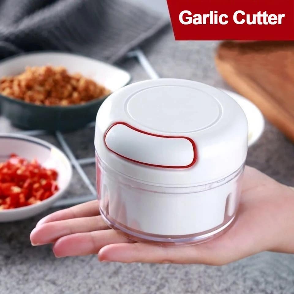 Hand pulled garlic grinder