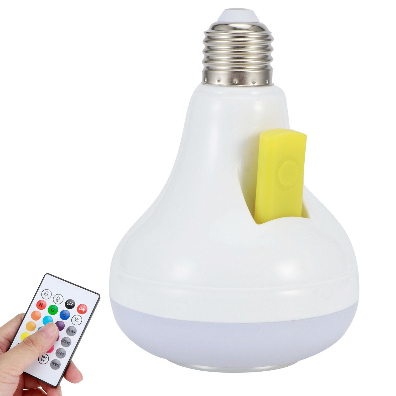 Smart LED Light Bulb with Built-in Bluetooth Speaker + Remote