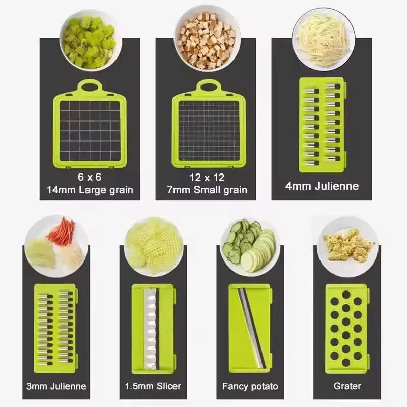 Multifunctional Vegetable Slicer Cutter & Shredder with Basket