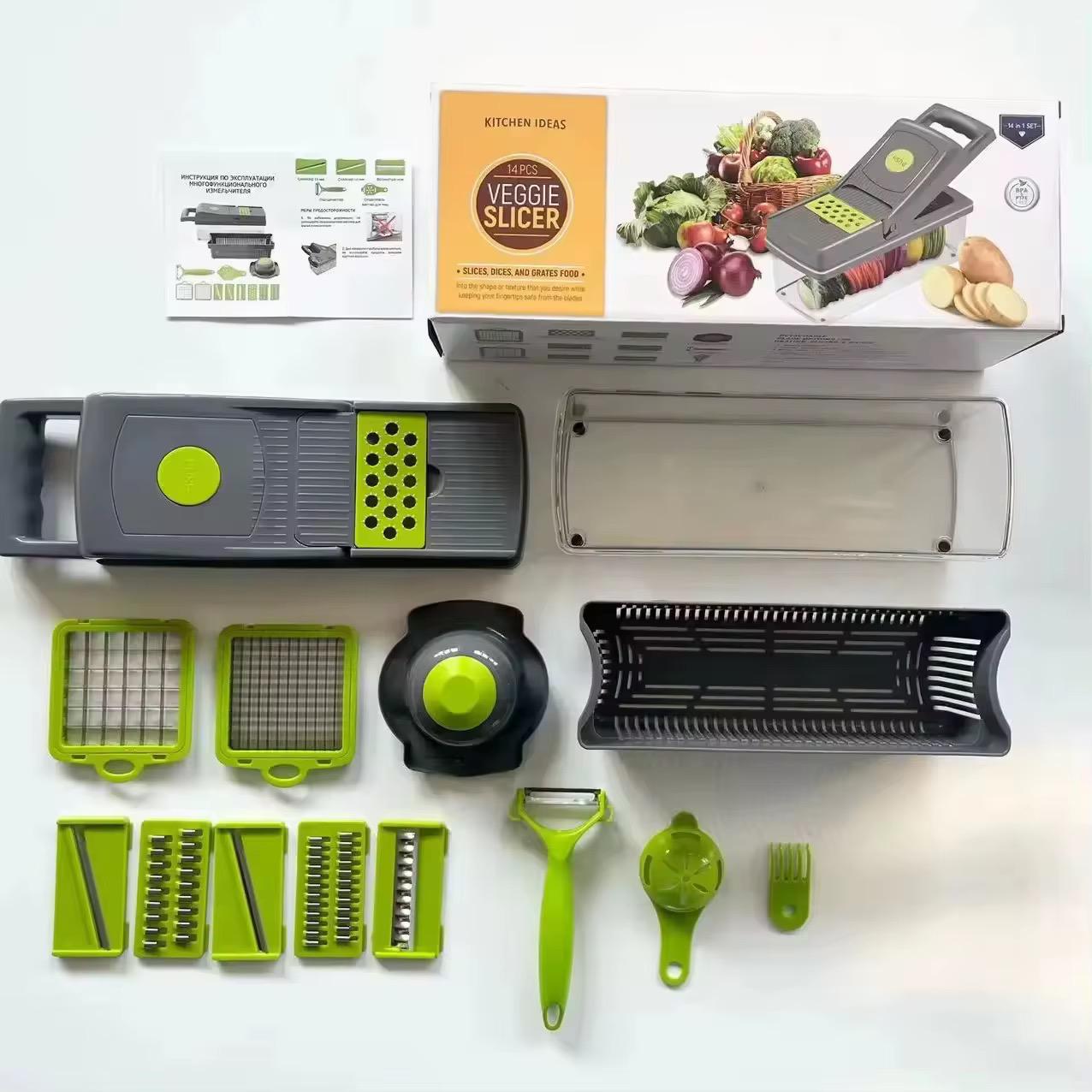 Multifunctional Vegetable Slicer Cutter & Shredder with Basket