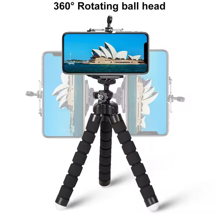 Adjustable Octopus Mobile Tripod Plus Holder