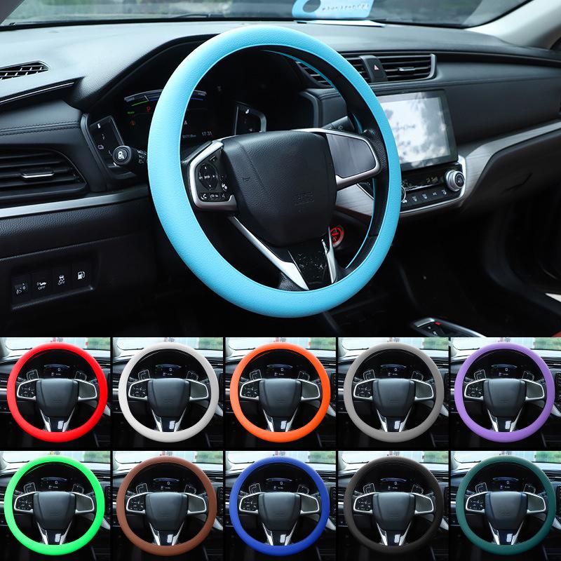 Car Silicone Steering Wheel Elastic Glove Cover